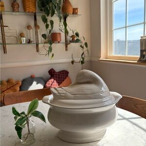 Hearth by Pfaltzgraff White Ceramic Duck Tureen